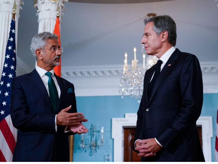 भारत के विदेश मंत्री एस जयशंकर ने गुरुवार देर रात अमेरिकी विदेश मंत्री एंटनी ब्लिंकन से मुलाकात की थी।