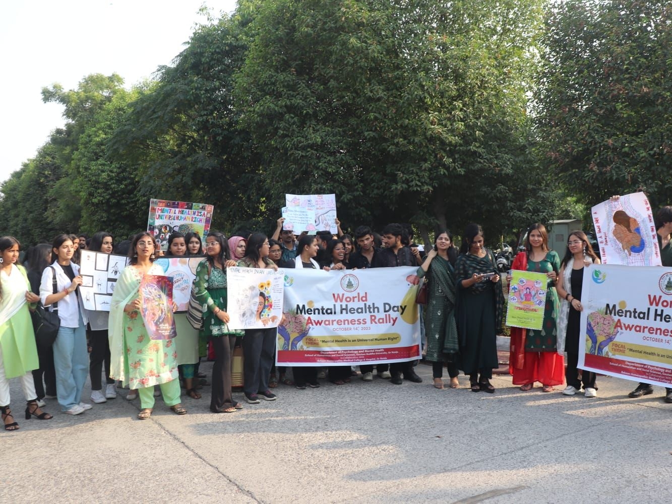 Mental Health Awareness Rally at Gautam Buddha University