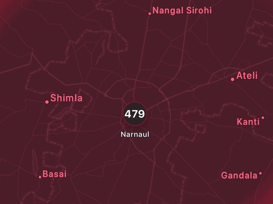 प्रदूषण कंट्रोल ब्यूरो द्वारा जारी किया महेंद्रगढ़ जिले का AQI लेवल।