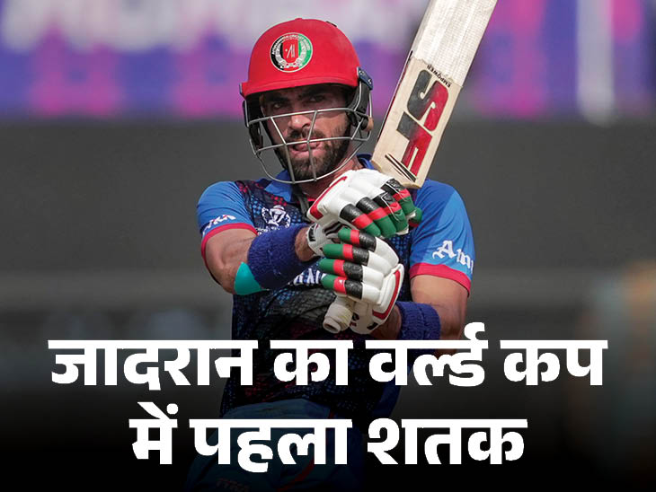 इब्राहिम जादरान ने 131 बॉल पर शतक पूरा किया। - Dainik Bhaskar