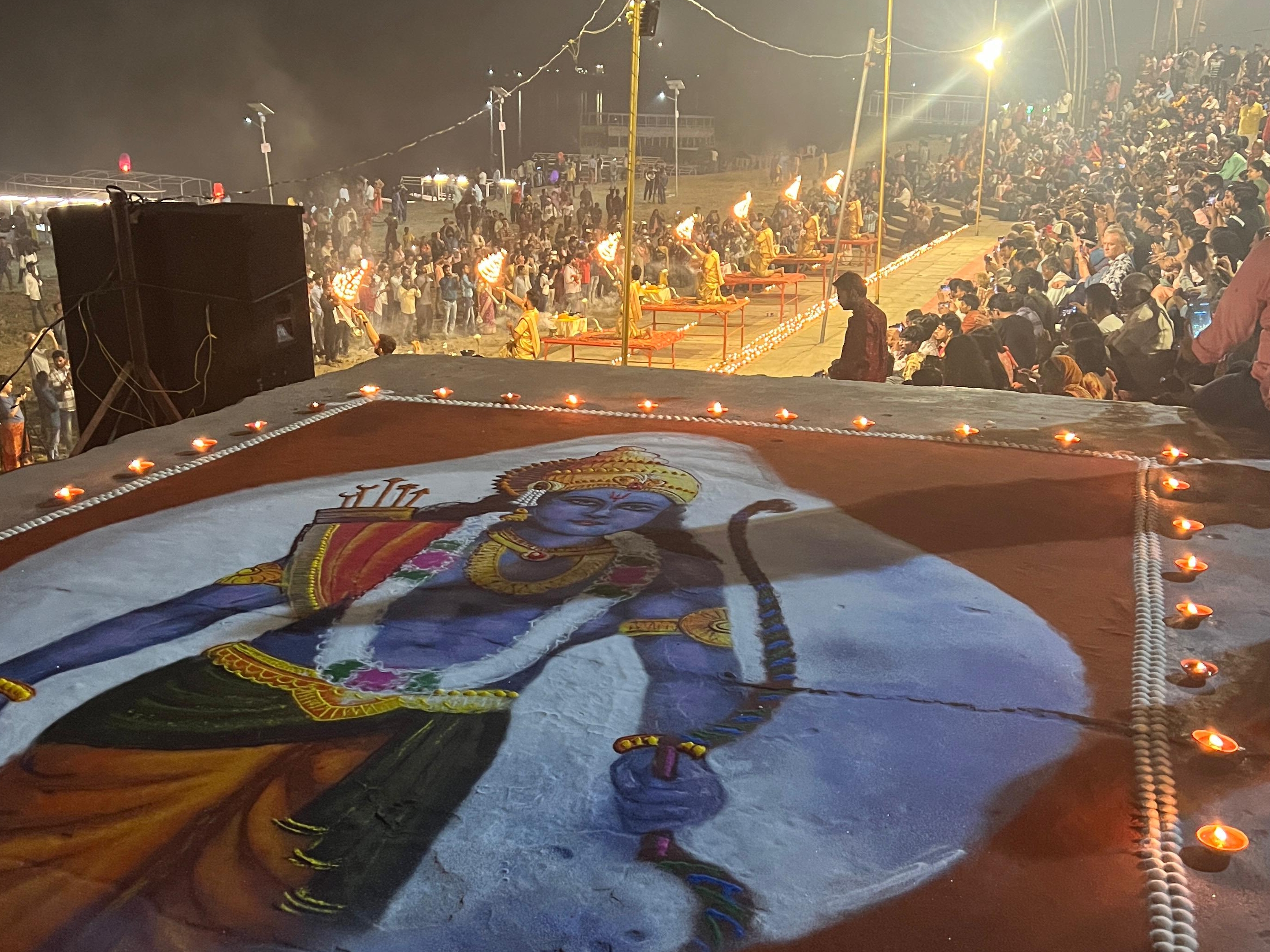 Shell Ram Ranaking Rangoli of Lord Ram made amidst conch shells on Diwali | दीपावली पर शंख ...