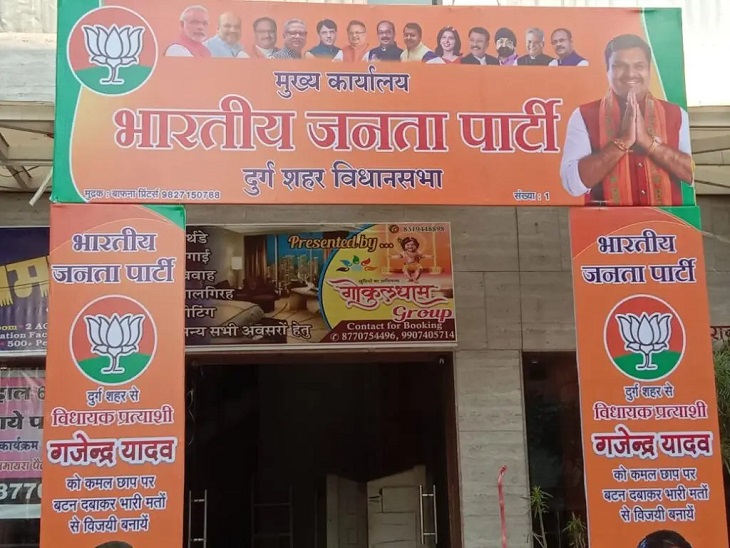 गजेंद्र यादव का चुनाव कार्यालय दुर्ग - Dainik Bhaskar