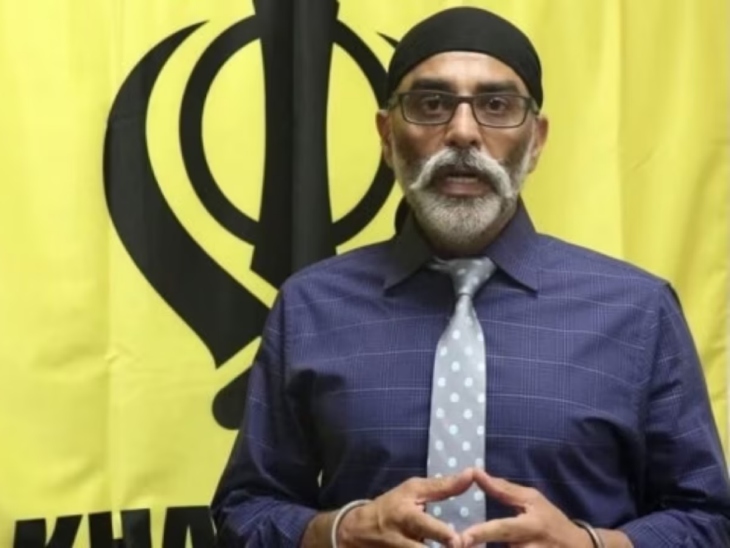 तस्वीर खालिस्तानी आतंकी गुरुपतवंत सिंह पन्नू की है। भारत ने 2020 में इसके संगठन SFJ पर बैन लगा दिया था।