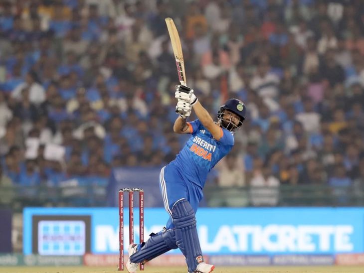 रिंकू सिंह ने 29 बॉल पर 46 रन की पारी खेली।