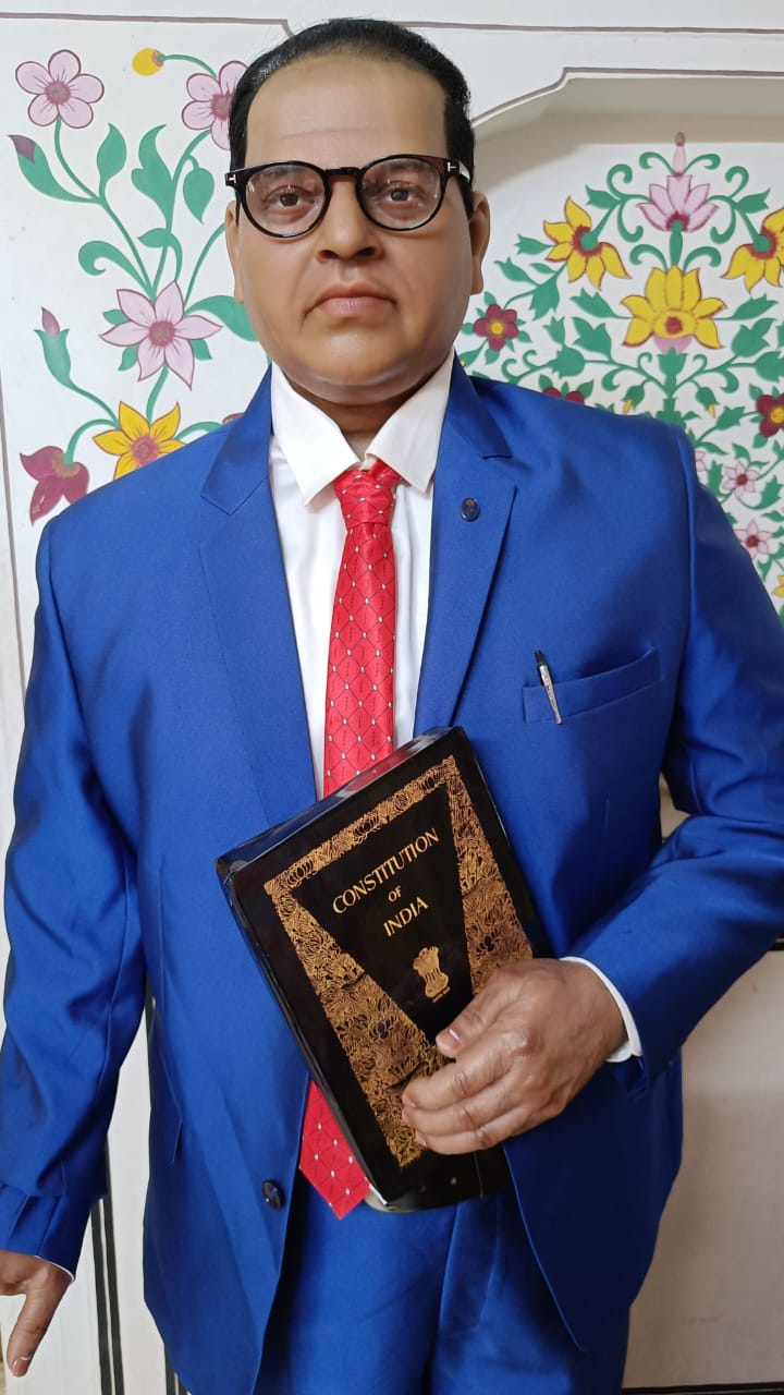 BR Ambedkar's statue installed in Jaipur Wax Museum जयपुर वैक्स