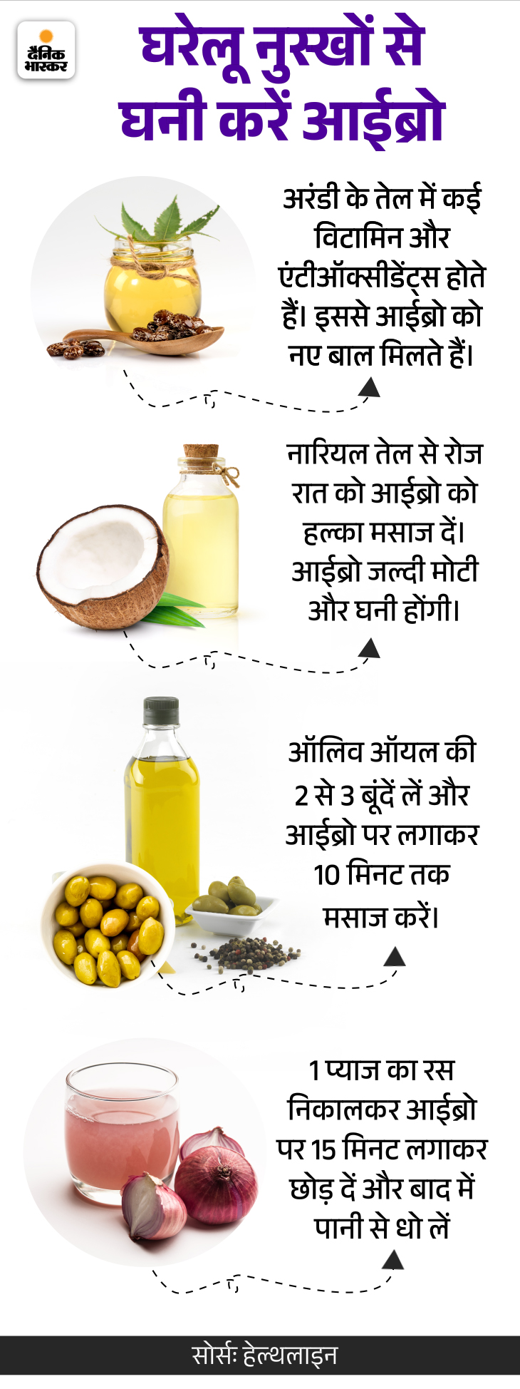 Onion juice makes eyebrows thick प्याज का रस आईब्रो को बनाए घना