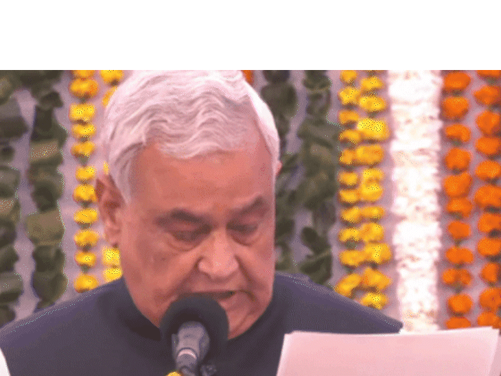 किरोड़ीलाल मीणा, राज्यवर्धन सिंह राठौड़ और गजेंद्र सिंह खींवसर ने कैबिनेट मंत्री पद की शपथ ली। - Dainik Bhaskar