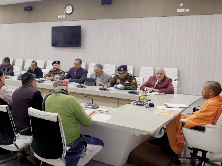 सीएम योगी ने अधिकारियों को दिया दिशा निर्देश।