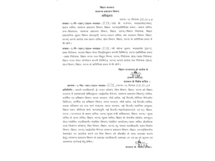 IAS Dr. B. Rajendra becomes Secretary of Sports Department