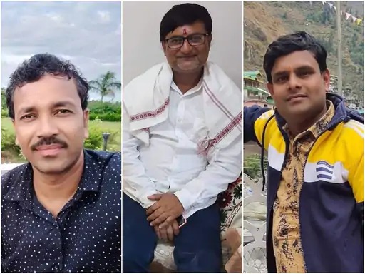 नपं अध्यक्ष बप्पा गांगुली, पार्षद विकास पाल और आरोपी सोमेंद्र मंडल।