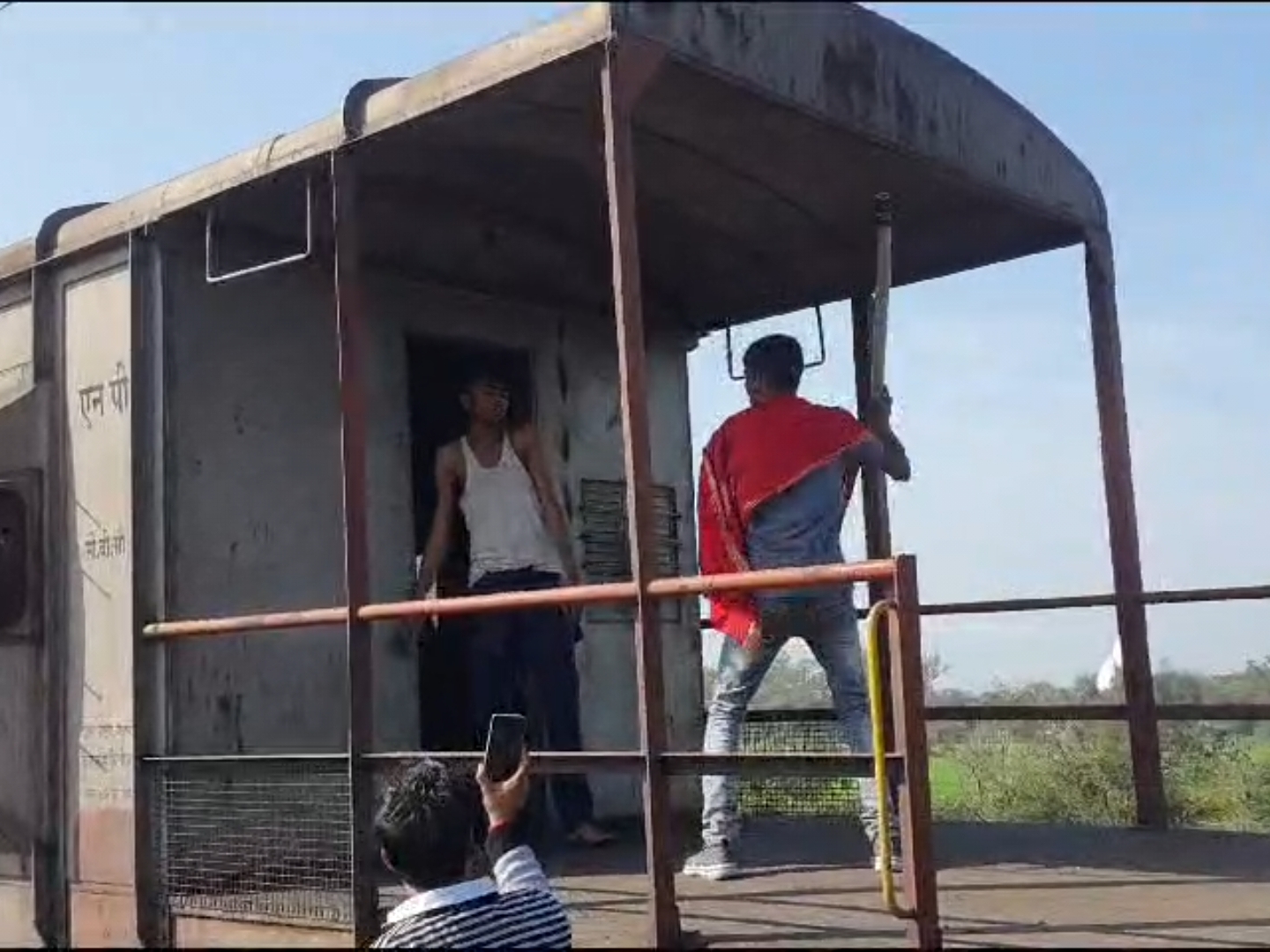 A mentally disturbed person causes a ruckus by boarding a freight train