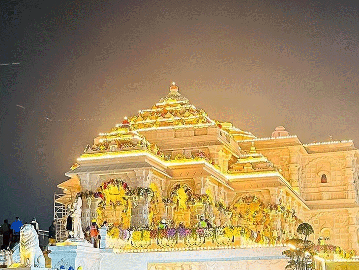 Ayodhya Ram Mandir LIVE Photos Update; Yogi Adityanath, PM Modi | Ram Lalla Pran Pratishtha Anushthan | रामलला की प्राण प्रतिष्ठा, दिन 5: रामलला आज वास्तु शांति के बाद आसन पर विराजेंगे; पाकिस्तान के शक्तिपीठ का जल अयोध्या आएगा