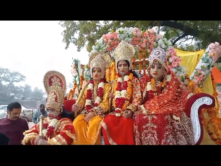 Raan Procession Lord Ram's procession taken out in Rae Bareli