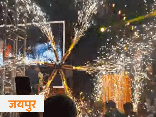 जयपुर में 300 ड्रोन से आसमान में श्रीराम से जुड़ी आकृतियां बनाईं, पूरे राजस्थान में दिवाली सी धूम|राम मंदिर विशेष,Ram Mandir - Dainik Bhaskar