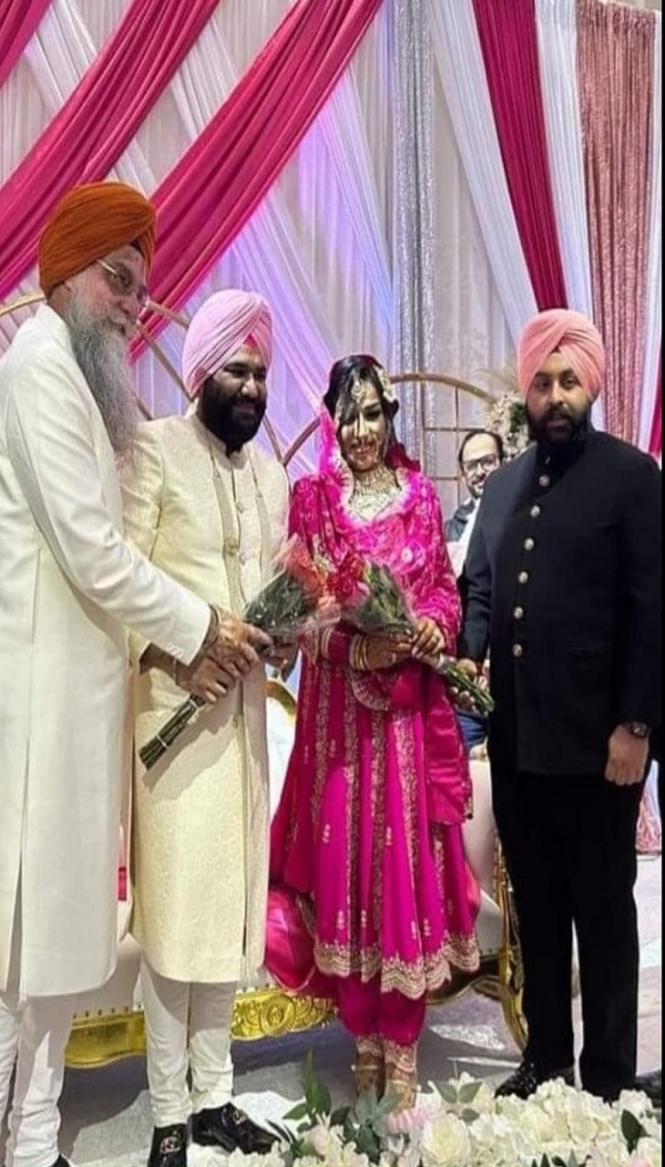 आप नेता हिम्मत सिंह शेगरिल की शादी में पहुंचे विधानसभा स्पीकर कुलतार सिंह संधवां व शिक्षा मंत्री हरजोत सिंह बैंस।