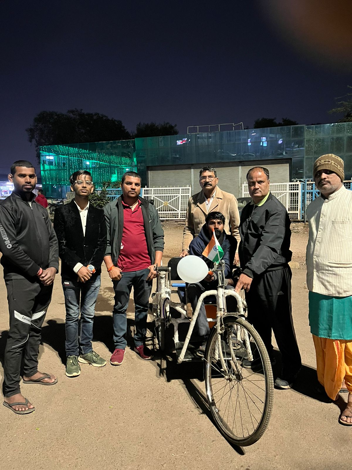 The organization gave tricycle and crutches to 3 disabled people ...