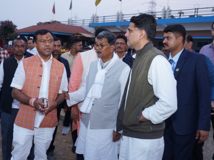 सचिन पायलट ने रायगढ़ में न्याय यात्रा के रूट का जायजा लिया।