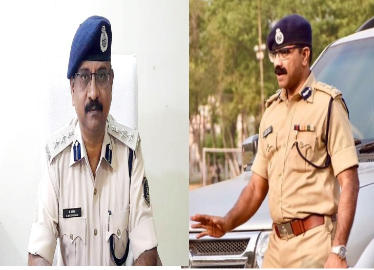 आईपीएस डी. रविशंकर और आईपीएस दीपांशु काबरा।