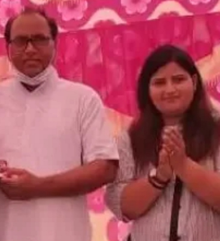 हरियाणा के सहकारिता मंत्री डॉ. बनवारी लाल के साथ घोटाले की मास्टरमाइंड अनु कौशिश।