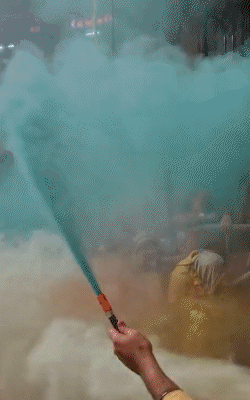 होली उत्सव की शुरुआत के साथ ही मंदिर का हाल रंगों से सराबोर दिखा।