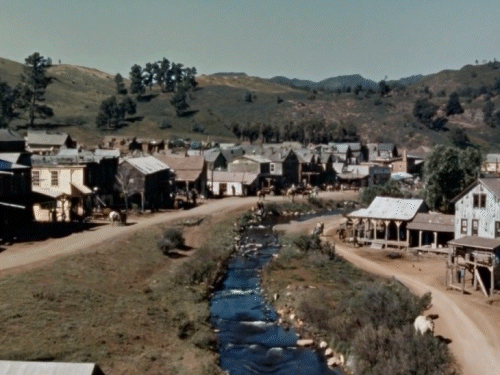 Prompt: Historical footage of California during the gold rush.