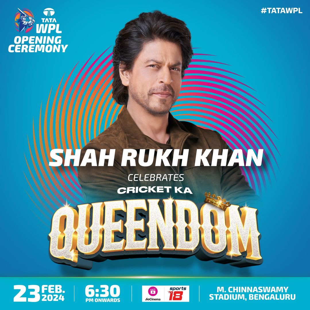 शाहरुख खान इस साल WPL की ओपनिंग सेरेमनी को होस्ट करेंगे।