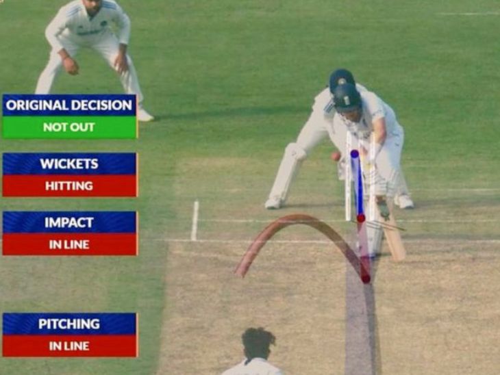 रिप्ले देखने से पता चला कि रॉबिनसन LBW हुए थे, DRS नहीं होने के कारण भारत को विकेट नहीं मिला।