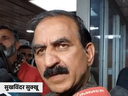 शिमला में पत्रकारों से बात करते हिमाचल के CM सुखविंदर सुक्खू, भाजपा विधायक दल के नेता जयराम ठाकुर और मंत्री विक्रमादित्य सिंह। - Dainik Bhaskar