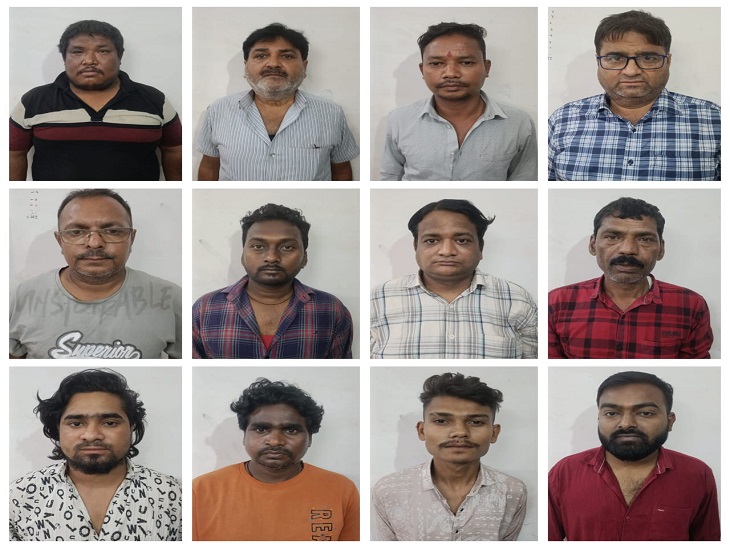 गिरफ्तार किए गए जुआरियों का पासपोर्ट साइज फोटो