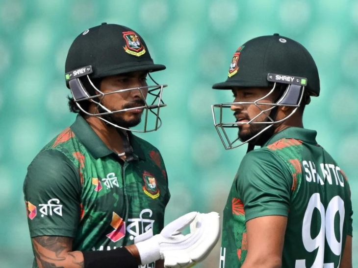 सौम्य सरकार (बाएं) और नजमुल हुसैन शान्तो (दाएं) ने 75 रन की साझेदारी की.