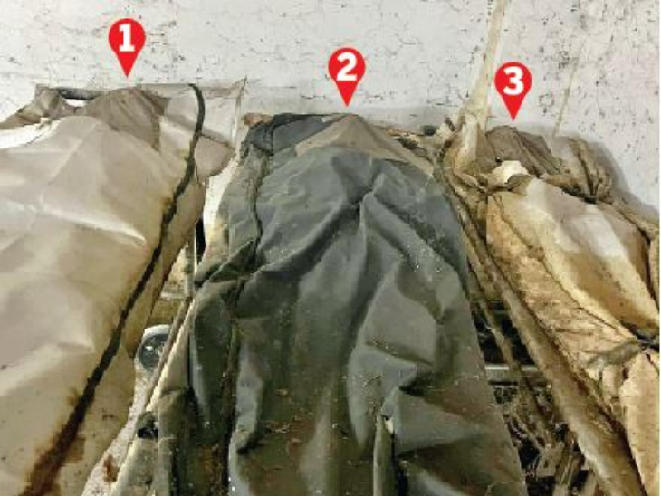 अंबेडकर अस्पताल की मॉर्चुरी में कोरोनाकाल से रखे हैं तीन शव कंकाल बन चुके हैं।