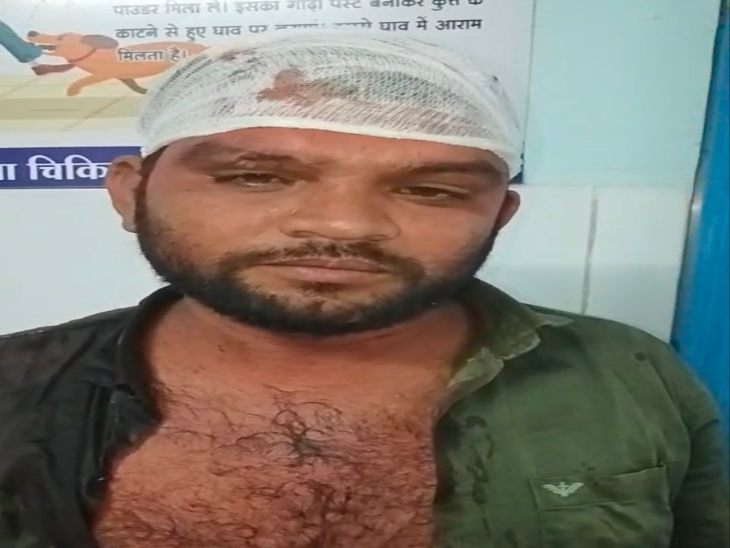 मारपीट में एक युवक भी घायल।