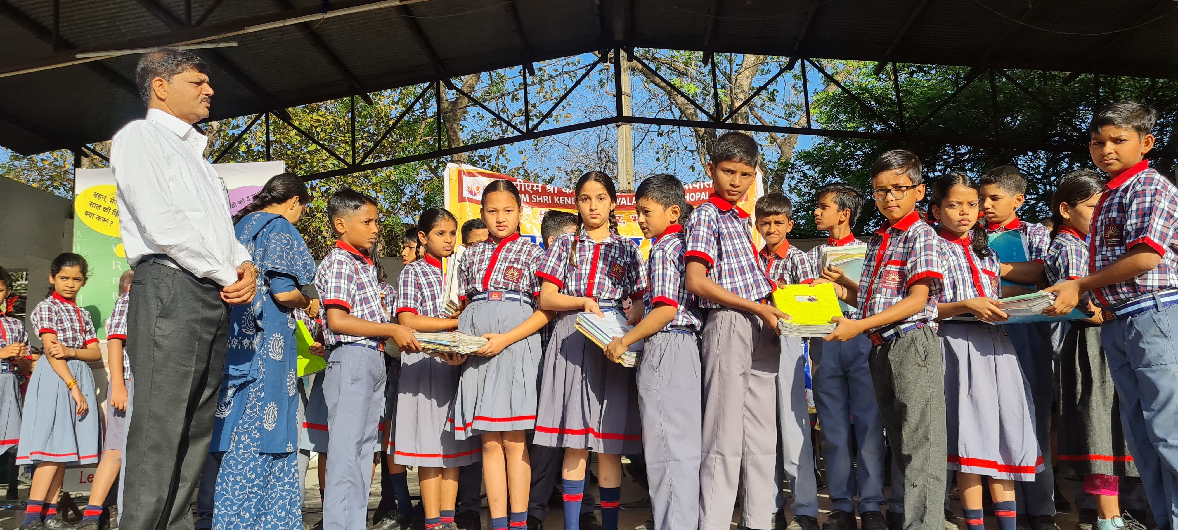 Book distribution campaign in PMShri Kendriya Vidyalaya No. 2, Bhopal