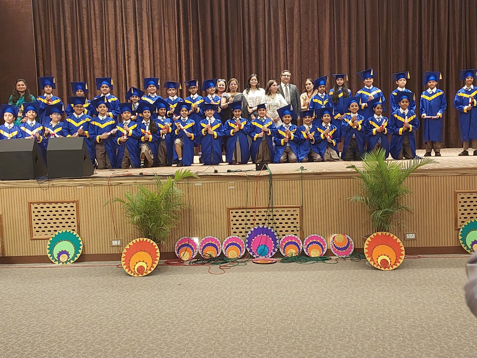 Certificates given to students who scored 95% marks in the graduation ...
