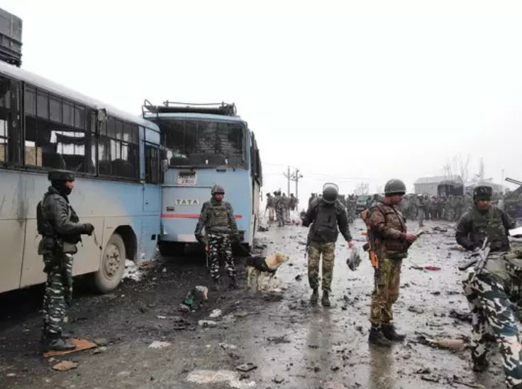 14 फरवरी 2019 को पुलवामा में CRPF के काफिले पर हुए हमले में 40 जवान शहीद हुए थे।