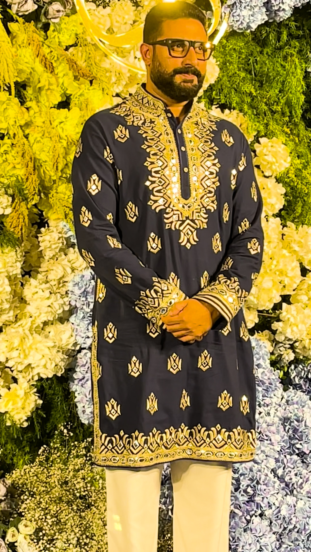 रिसेप्शन पार्टी में अभिषेक बच्चन ने भी शिरकत की।