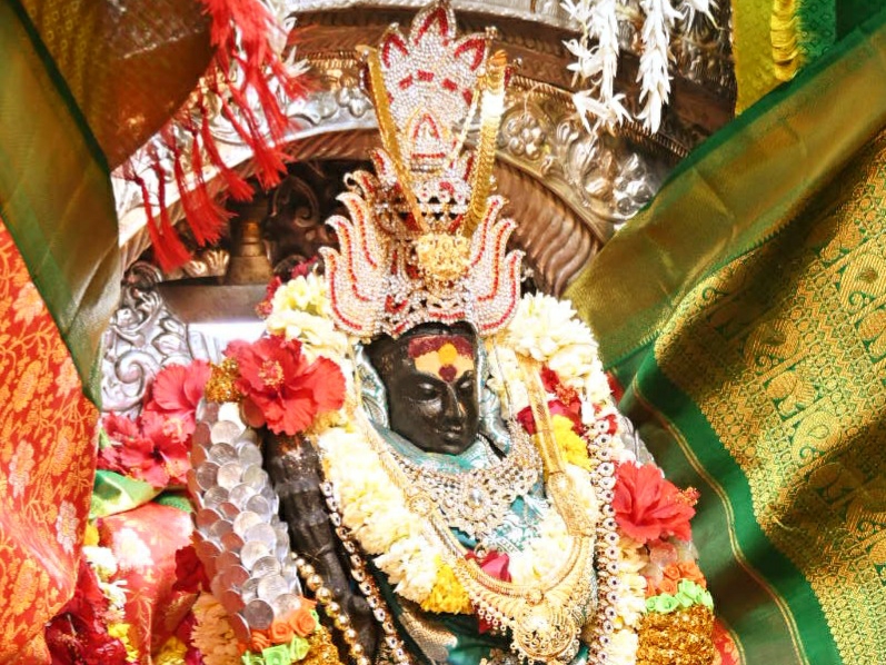 Devotees arrived to see Maa Vishalakshi in Varanasi