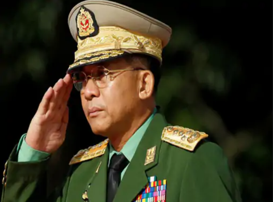 तस्वीर म्यांमार के मिलिट्री लीडर जनरल मिन आंग हलिंग की है। (फाइल फोटो)