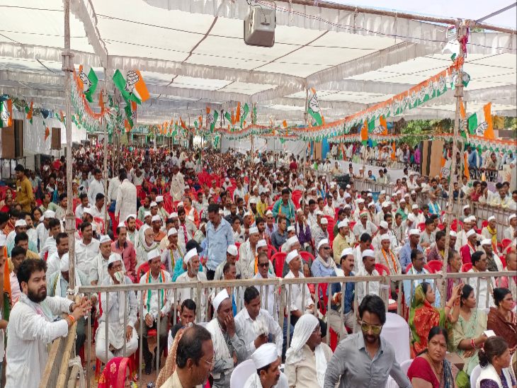 जांजगीर-चांपा जिले के कचहरी चौक पर आयोजित आम सभा।