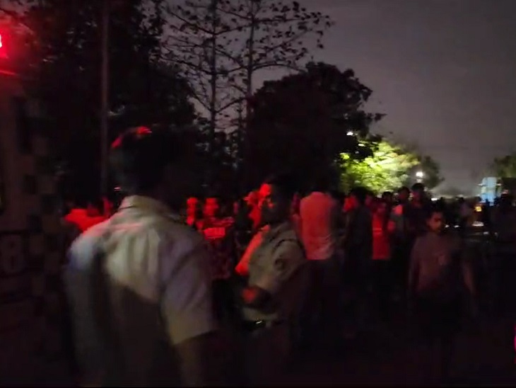 सड़क दुर्घटना के बाद गुस्साए लोगों ने किया चक्का जाम