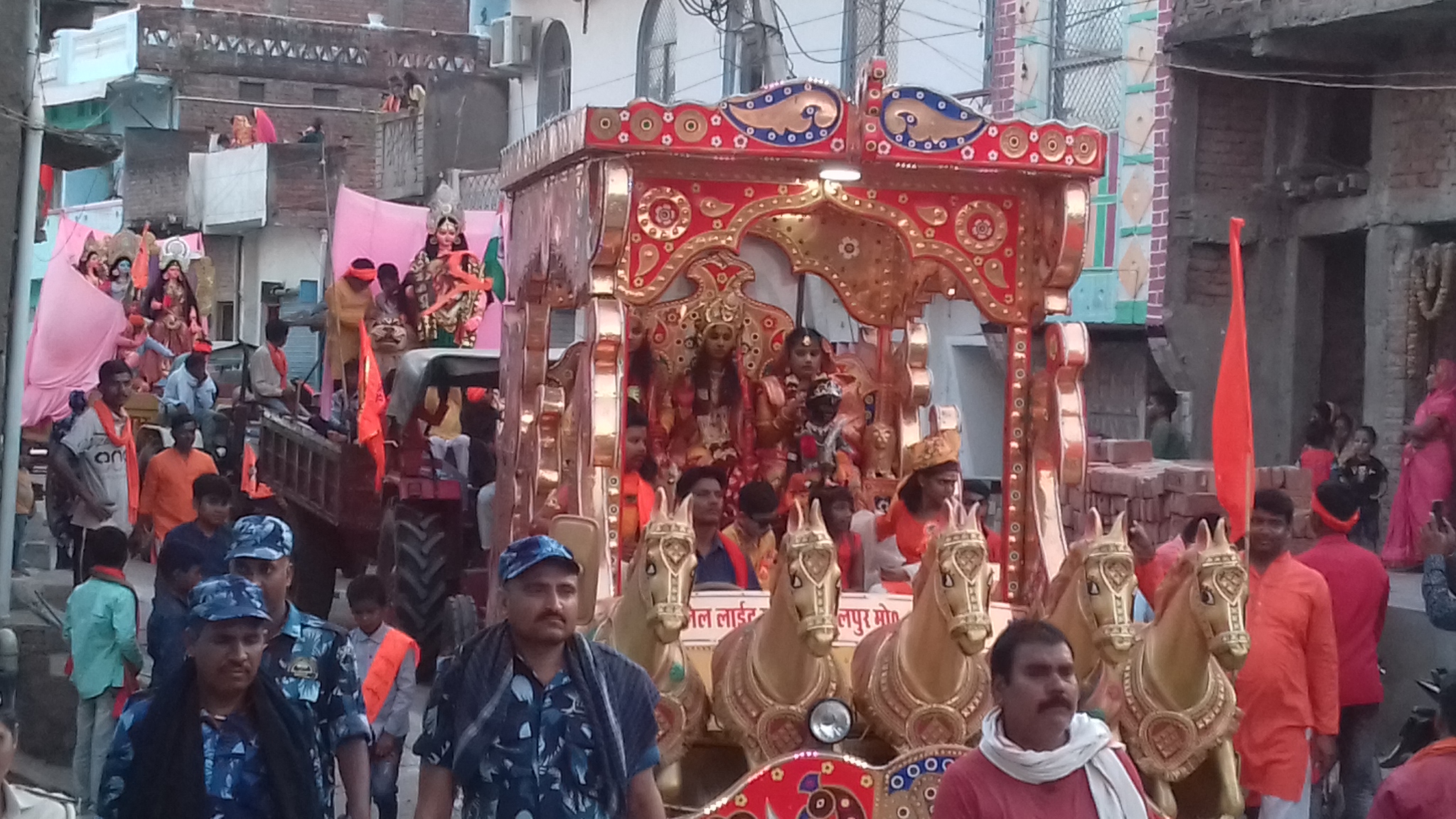A grand procession of Ram Navami was taken out amid tight security ...