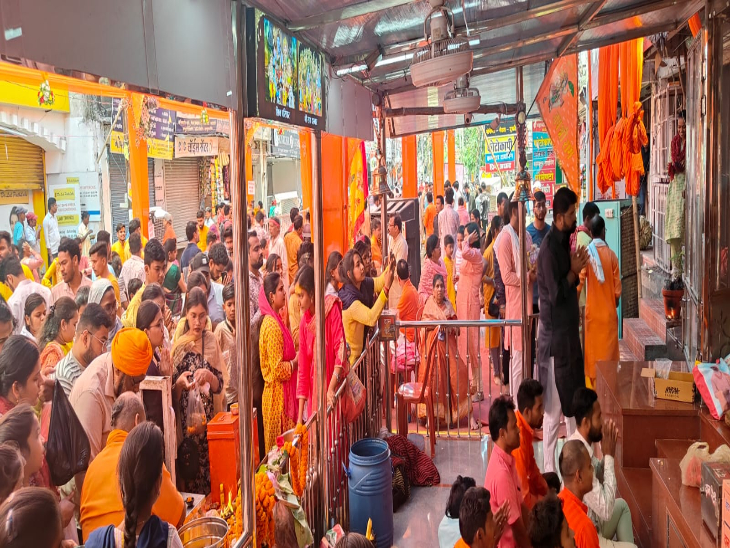 बिलासपुर हनुमान मंदिर में लगा भक्तों का तांता।