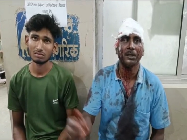 बेटे के साथ पहुंचा इलाज कराने सुपेला अस्पताल