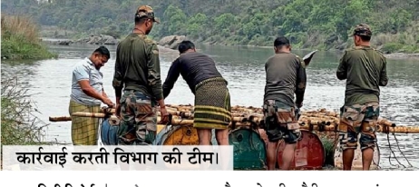 कार्रवाई करती विभाग की टीम। - Dainik Bhaskar