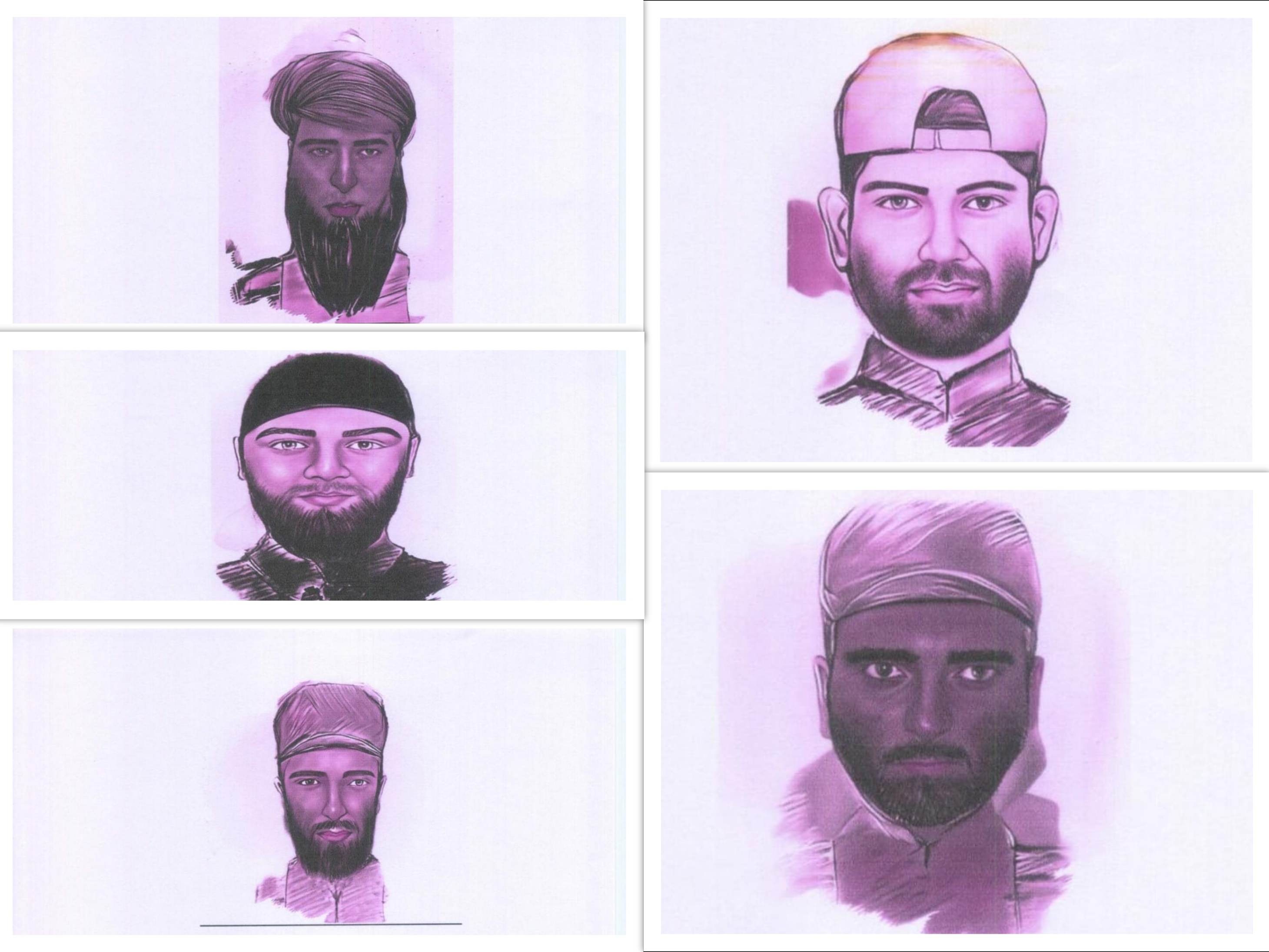 पुलिस ने आतंकियों का हुलिया पूछताछ के आधार पर तैयार किया है।