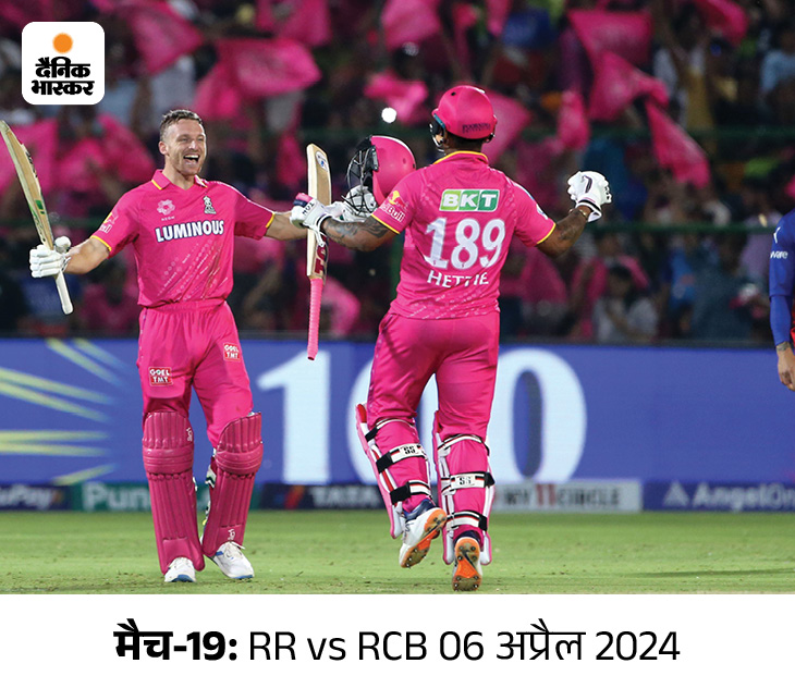 राजस्थान रॉयल्स की टीम पिंक जर्सी पहनकर खेलने उतरी। यह पिंक इनिशिएटिव के तहत किया गया।
