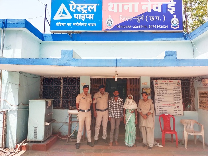 खुदकुशी मामले में गिरफ्तार मां बेटा - Dainik Bhaskar