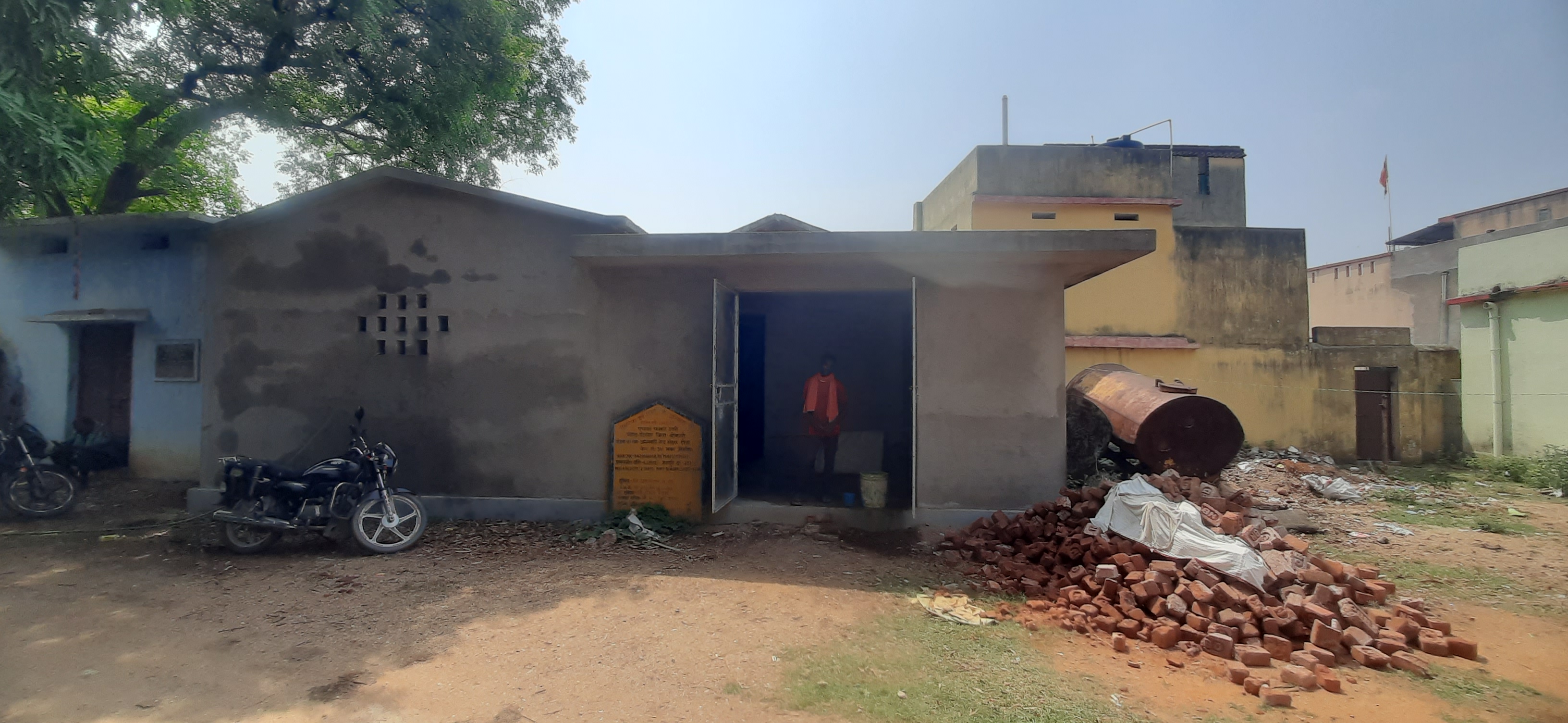 The building of the Anganwadi Centre of Chalkari is still incomplete ...