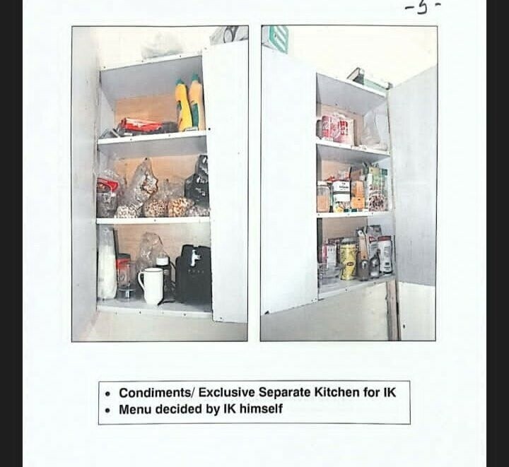 पाक सरकार ने सुप्रीम कोर्ट में कहा कि इमरान खान की मर्जी के मुताबिक ही खाना तैयार होता है।