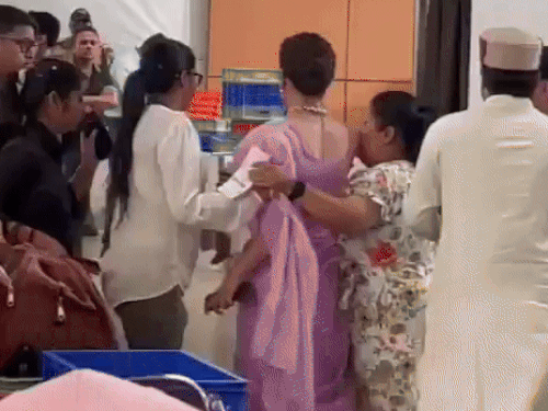 This video is from immediately after the slapping incident, in which an argument can be seen taking place there.